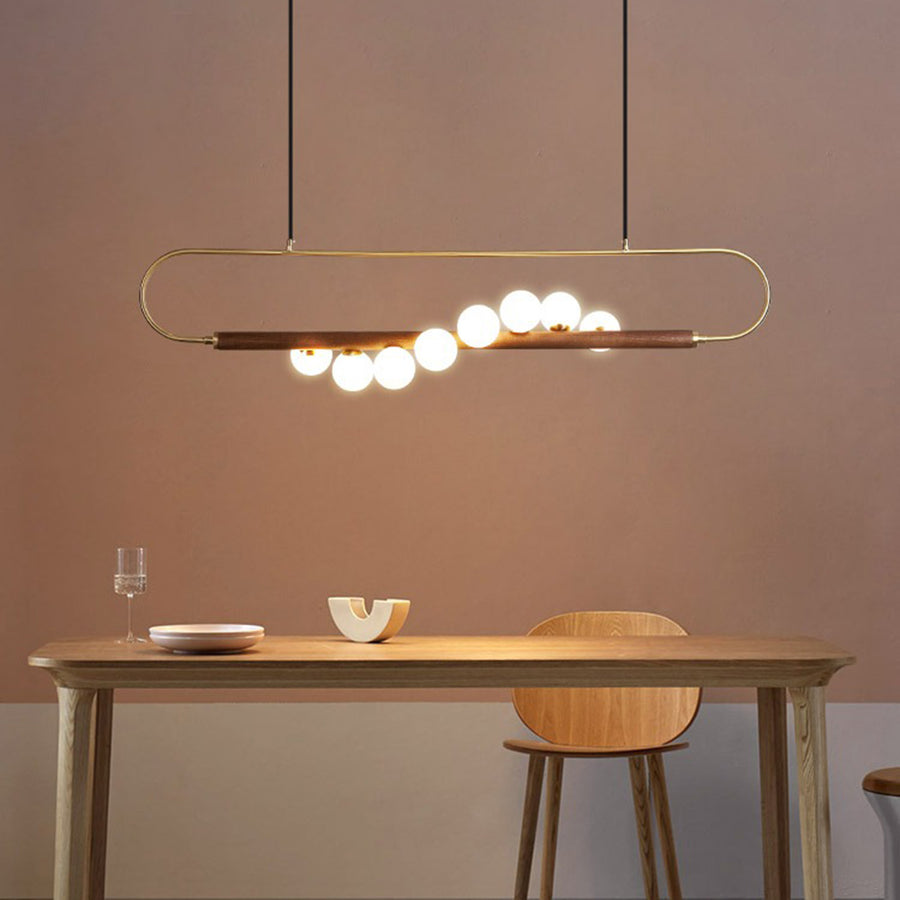 ADCTHOME Modern Globe Glass Pendant Light Fixtures 1-Light, Simplicity